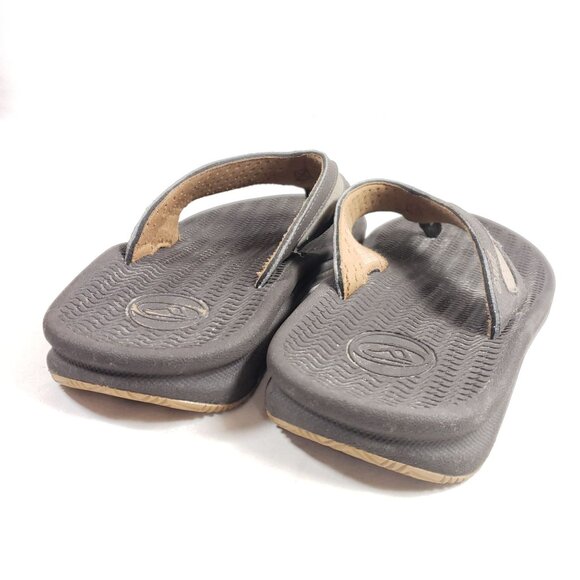 Reef Mens Gray Flip Flops Size 9 Synthetic Upper Comfortable Casual Beach Sandal - Picture 7 of 9